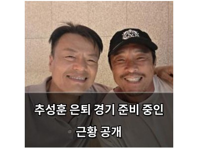 실습 추성훈 은퇴 경기 준비 중인 근황 공개 썸네일