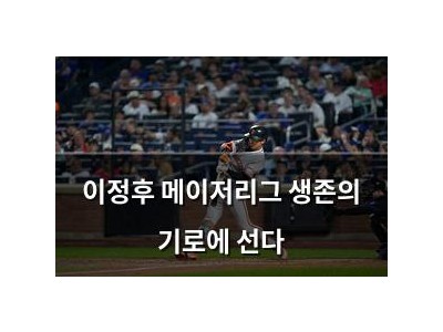 이정후 메이저리그 생존의 기로에 선다 썸네일