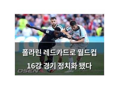 폴라린 레드카드로 월드컵 16강 경기 정치화 됐다 썸네일