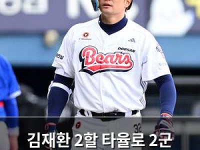 김재환 2할 타율로 2군 내려간 이유가 뭔지 궁금해 썸네일