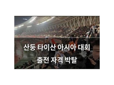 실습 산둥 타이산 아시아 대회 출전 자격 박탈 썸네일