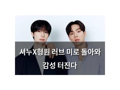 셔누X형원 러브 미로 돌아와 감성 터진다 썸네일