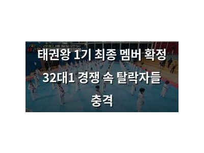 태권왕 1기 최종 멤버 확정 32대1 경쟁 속 탈락자들 충격 썸네일