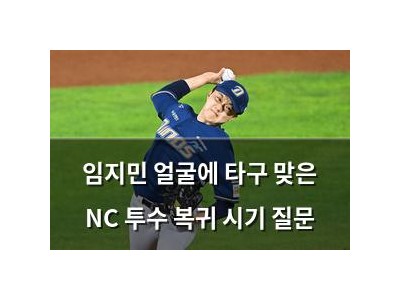 임지민 얼굴에 타구 맞은 NC 투수 복귀 시기 질문 강좌 썸네일